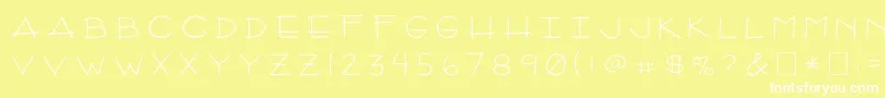 2peasArizona-fontti – valkoiset fontit keltaisella taustalla