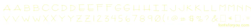 2peasArizona Font – Yellow Fonts on White Background
