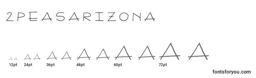 Размеры шрифта 2peasArizona