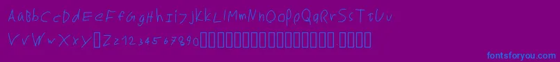 MarkusRegular Font – Blue Fonts on Purple Background