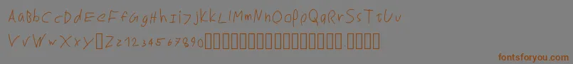 Czcionka MarkusRegular – brązowe czcionki na szarym tle