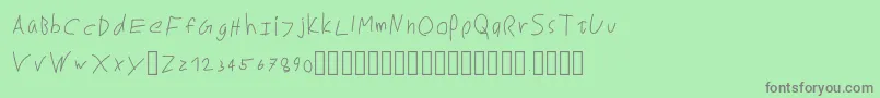 Czcionka MarkusRegular – szare czcionki na zielonym tle
