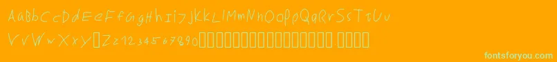 Police MarkusRegular – polices vertes sur fond orange