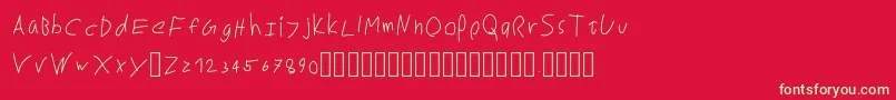 MarkusRegular Font – Green Fonts on Red Background