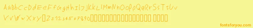 Шрифт MarkusRegular – оранжевые шрифты на жёлтом фоне