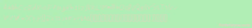 MarkusRegular Font – Pink Fonts on Green Background