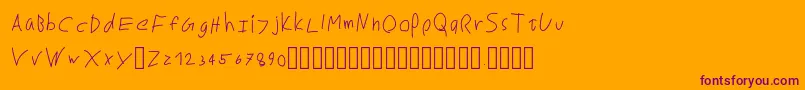Шрифт MarkusRegular – фиолетовые шрифты на оранжевом фоне