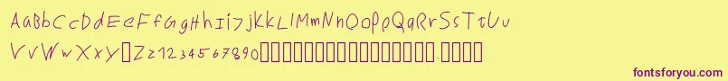 Шрифт MarkusRegular – фиолетовые шрифты на жёлтом фоне