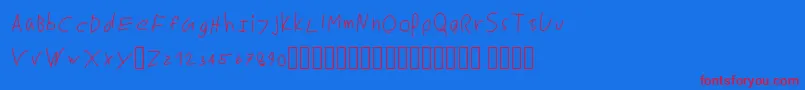 fuente MarkusRegular – Fuentes Rojas Sobre Fondo Azul