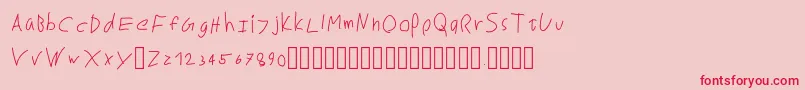 MarkusRegular Font – Red Fonts on Pink Background