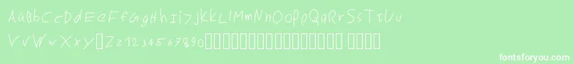 MarkusRegular Font – White Fonts on Green Background