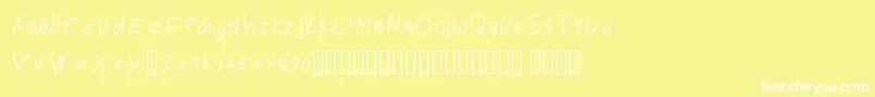 MarkusRegular Font – White Fonts on Yellow Background