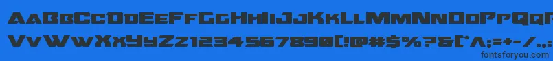 フォントOceanicdriftboldexpand – 黒い文字の青い背景