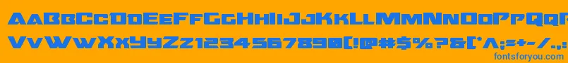 Oceanicdriftboldexpand Font – Blue Fonts on Orange Background