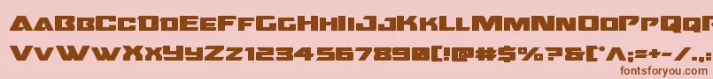 Oceanicdriftboldexpand Font – Brown Fonts on Pink Background