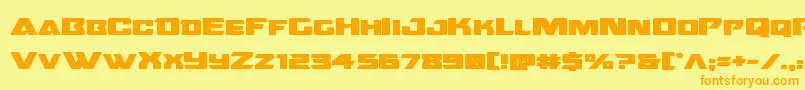 Oceanicdriftboldexpand Font – Orange Fonts on Yellow Background