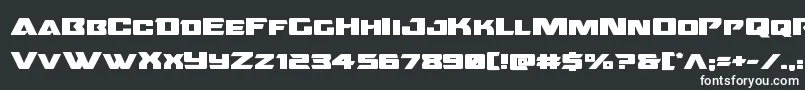 Шрифт Oceanicdriftboldexpand – белые шрифты на чёрном фоне