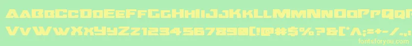 Oceanicdriftboldexpand Font – Yellow Fonts on Green Background