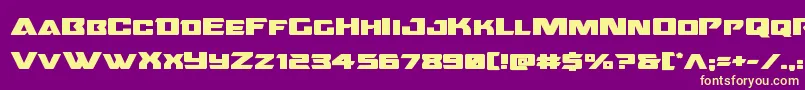 Oceanicdriftboldexpand Font – Yellow Fonts on Purple Background