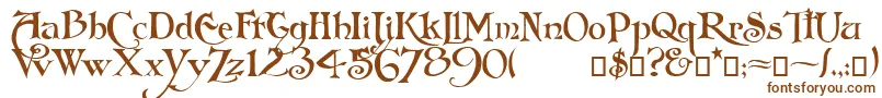 Folkard Font – Brown Fonts on White Background