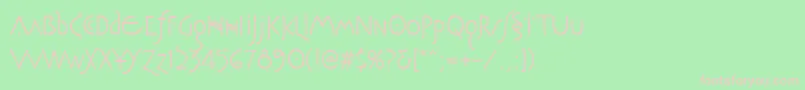 Pegasus Font – Pink Fonts on Green Background