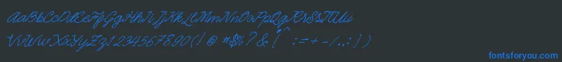Quickline-fontti – siniset fontit mustalla taustalla