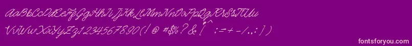 Quickline Font – Pink Fonts on Purple Background