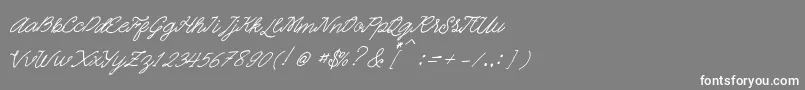 フォントQuickline – 灰色の背景に白い文字