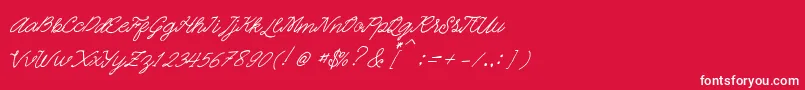 Quickline Font – White Fonts on Red Background