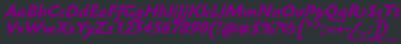 SebastianMediumProBoldItalic Font – Purple Fonts on Black Background