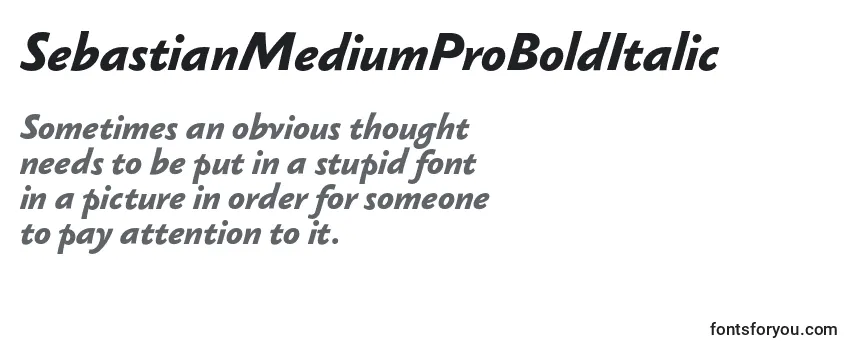 SebastianMediumProBoldItalic-fontti