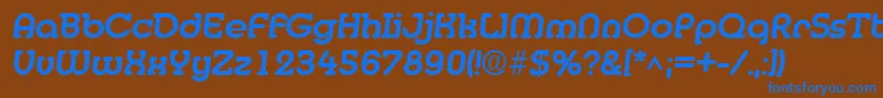Czcionka MedflyextraboldRegular – niebieskie czcionki na brązowym tle