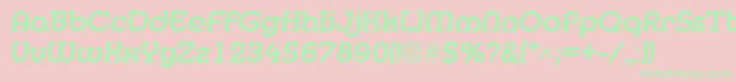 MedflyextraboldRegular Font – Green Fonts on Pink Background