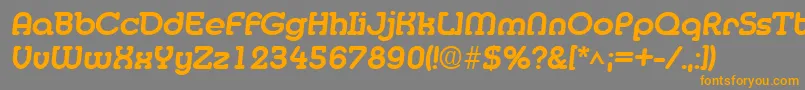 MedflyextraboldRegular Font – Orange Fonts on Gray Background
