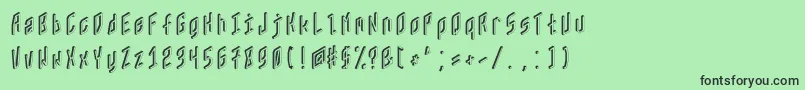 Zx80 Font – Black Fonts on Green Background