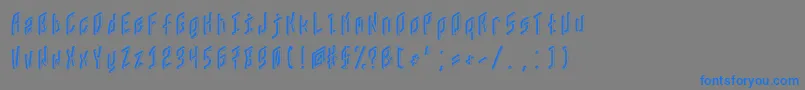 Zx80-Schriftart – Blaue Schriften auf grauem Hintergrund