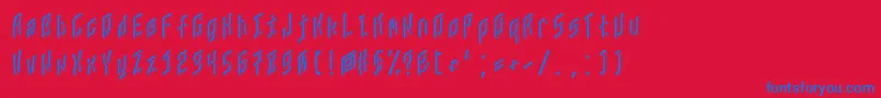 Zx80 Font – Blue Fonts on Red Background