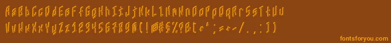 Zx80 Font – Orange Fonts on Brown Background