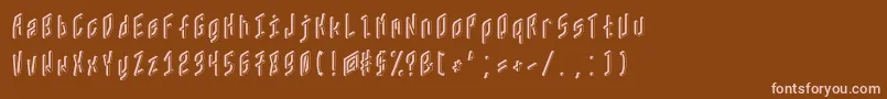 Zx80 Font – Pink Fonts on Brown Background