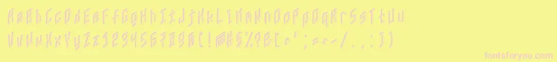 Zx80 Font – Pink Fonts on Yellow Background