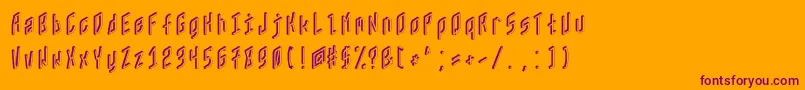Zx80 Font – Purple Fonts on Orange Background