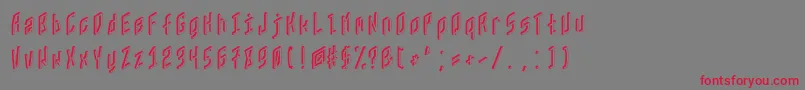 Zx80 Font – Red Fonts on Gray Background