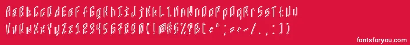 Zx80 Font – White Fonts on Red Background