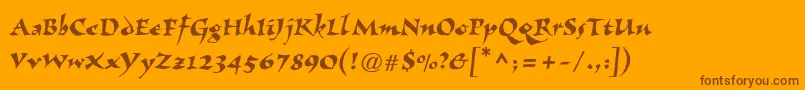 Visigoth Font – Brown Fonts on Orange Background