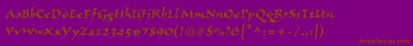 Шрифт Visigoth – коричневые шрифты на фиолетовом фоне