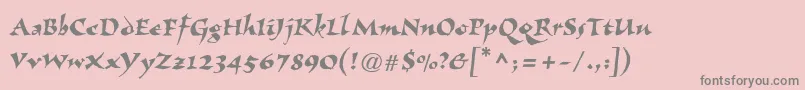 Visigoth Font – Gray Fonts on Pink Background