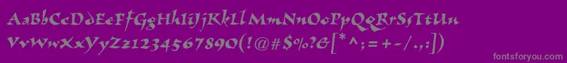 Шрифт Visigoth – серые шрифты на фиолетовом фоне