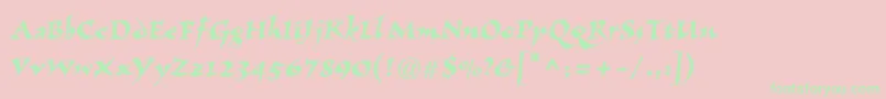 Visigoth Font – Green Fonts on Pink Background