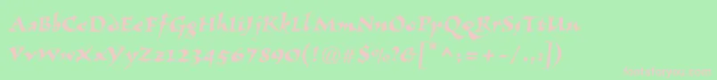 Шрифт Visigoth – розовые шрифты на зелёном фоне