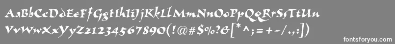 Visigoth Font – White Fonts on Gray Background